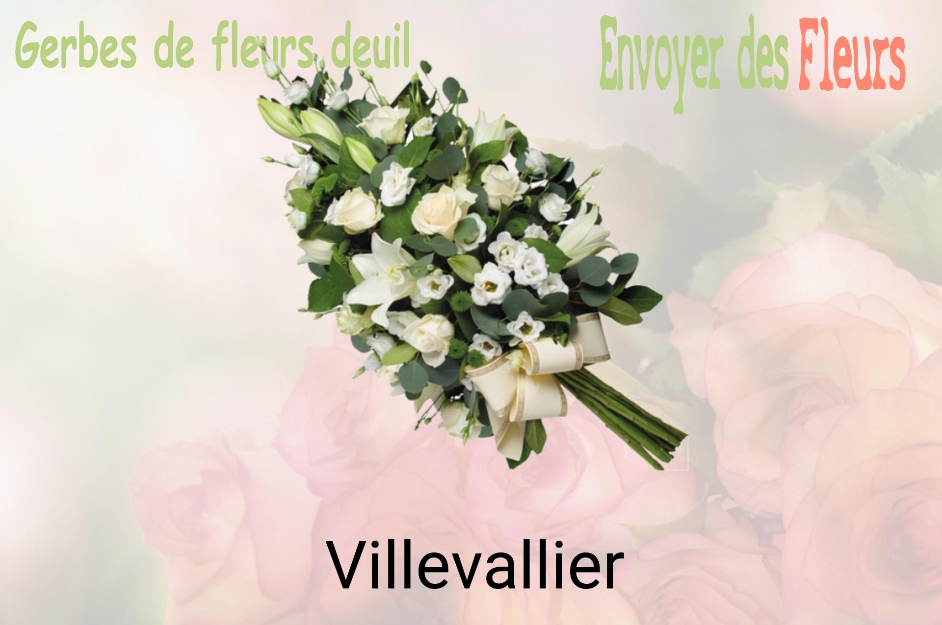 Gerbe de fleurs de deuil livrée à Villevallier